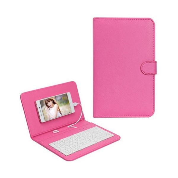 並行輸入品】キーボード搭載 スマホケース ピンク Android対応