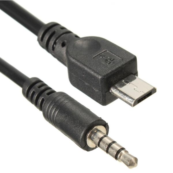 �y���s�A���i�zMicro USB(�I�X)��3.5mm�X�e���I�[�q �ϊ��R�l�N�^�[�P�[�u�� �u���b�N 30cm AUX �� ���y  _