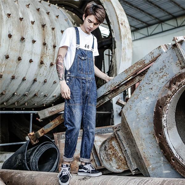 オーバーオール メンズ サロペット つなぎ 大人気 カジュアル ブルーロングパンツクラシック細身作業着新作春夏秋韓国風日系 Lb18dec24nnbdk42 ヴァラライ 通販 Yahoo ショッピング