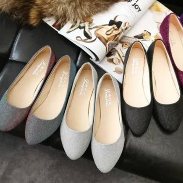 パンプス キラキラ ローヒール レディース ぺたんこ フォーマル シルバー フラットシューズ ビジュー ぺたんこパンプス グリッター 結婚式 お呼ばれ パーティー Lb18julpdx12 ヴァラライ 通販 Yahoo ショッピング