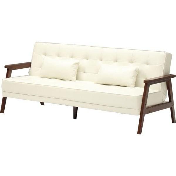 25日P9%〜 ソファーベッド ソファベッド シングル 3人掛け 幅185 PVC