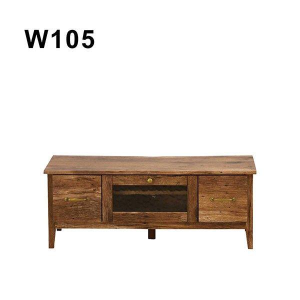 バリ風 木製ローテレビ台 テレビ台 ローボード 100 105 収納 おしゃれ アジアン風家具 : 家具