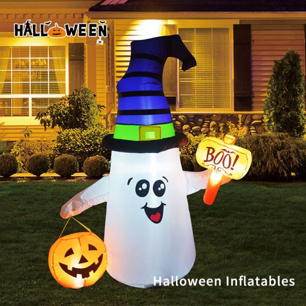 ハロウィン 光る お化け かぼちゃ BOO パンプキン エアーディスプレ