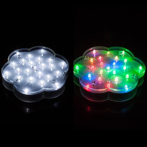 DENKO HOME（電光ホーム） LED台座 花型 23灯 電池式 led全2色 15cm