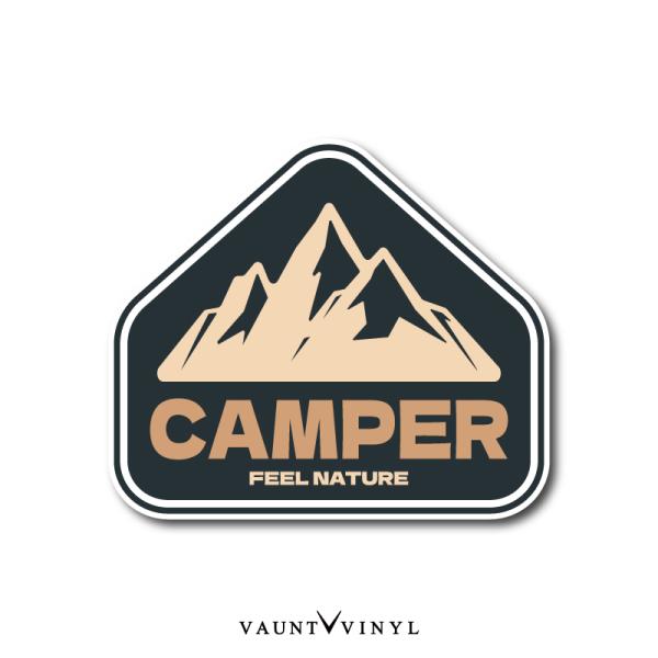 キャンプ エンブレム  マグネット 車 カーマグネット マグネット ステッカー シール アウトドア キャンパー ジムニー ランクル