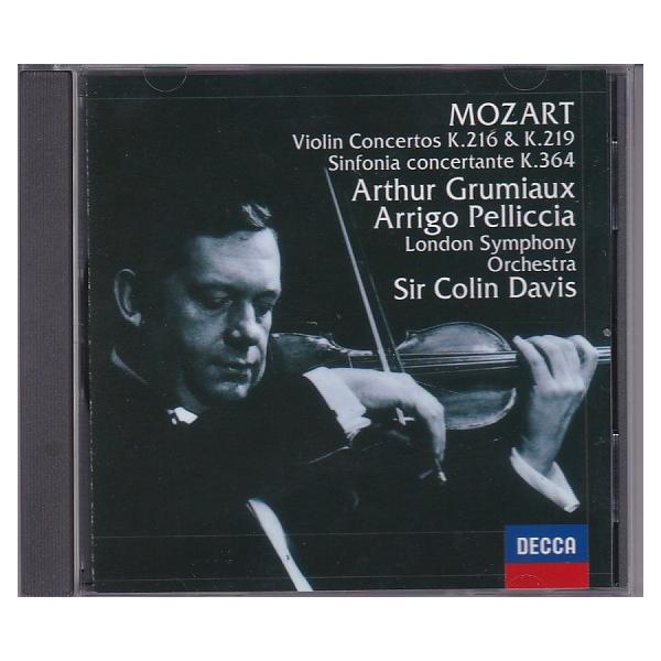 アルテュール・グリュミオー モーツァルト ヴァイオリン協奏曲第3番第5番 限定盤 ☆CD DECCA モーツァルト:ヴァイオリン協奏曲第3番.第5番.協奏交響曲