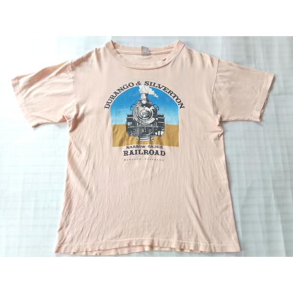 ★Tシャツ VINTAGE 80'S Durango and Silverton Narrow Gauge Railroad コロラド デュランゴ・アンド・シルバートン狭軌鉄道 両面プリント