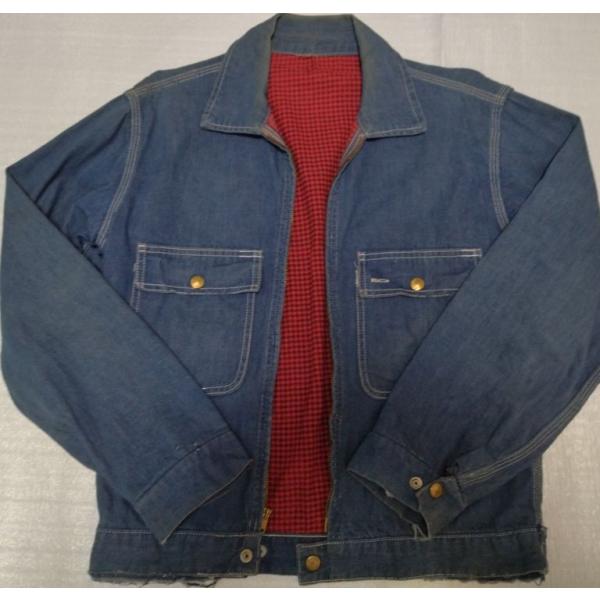 70's ビンテージ リバーシブル 短丈 ブルゾン デニム 赤 TALON