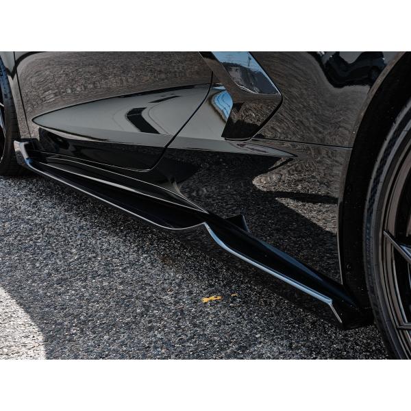 ゼロ デザイン シボレー コルベット C8 サイド ステップ FRP エアロ