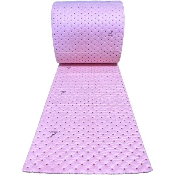 VECOLARD  4mm 幅40cm 長さ３０M ロールタイプ 油吸収シート  万能吸着マット 工業用品 オイルシート 油、水、化学液体 吸収シート (EMV02 ピンク)