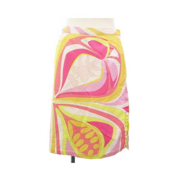 エミリオプッチ EMILIO PUCCI スカート ひざ丈 総柄 プリント