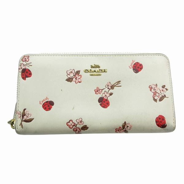 COACH コーチ 長財布 ウォレット 花柄 てんとう虫柄 ラウンド COACH コーチ 長財布 ウォレット 花柄 てんとう虫柄 ラウンド