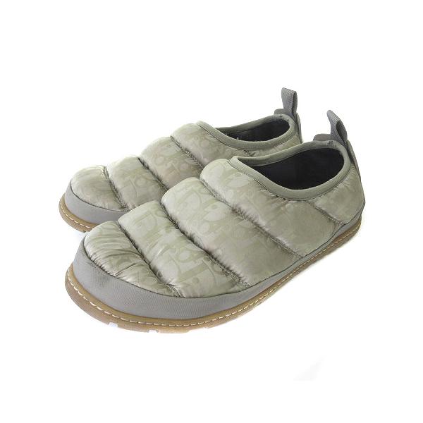 【中古】ディオールオム Dior HOMME 3SA089ZHN-H161 オブリークロゴスノースリッパ スリッポン スニーカー 42 27cm ベージュ  メンズ ディオールオム Dior HOMME 3SA089ZHN-H161 オブリークロゴスノー