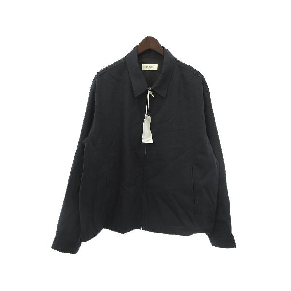 Ernie Palo 23aw No Collar Jacket ネイビー 未使用品 アーニーパロ Ernie Palo タグ付き 25SS Wool Linen Zip