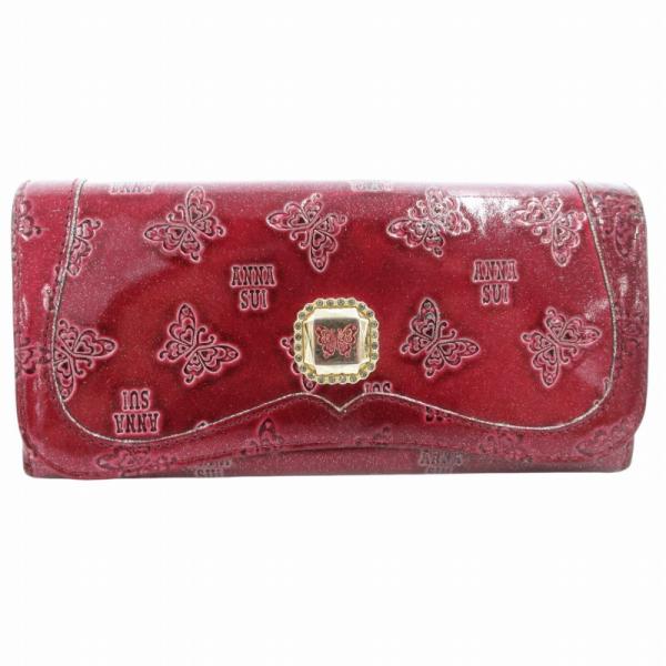 ANNA SUI（アナスイ） 長財布 ウォレット ロゴ 蝶々柄 フラップ