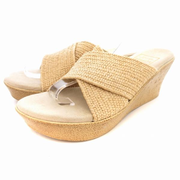アイランドスリッパ ハワイ サンダル ヒール ウェッジソール ベージュ アイランドスリッパ ISLAND SLIPPER クロスサンダル シューズ