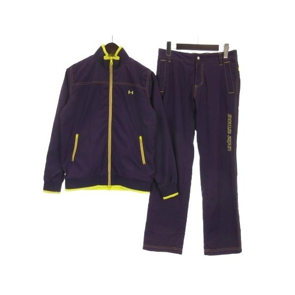アンダーアーマー UNDER ARMOUR セットアップ UAアクティブ ウィンドジャケット ウィンドパンツ パープル MD SM レディース