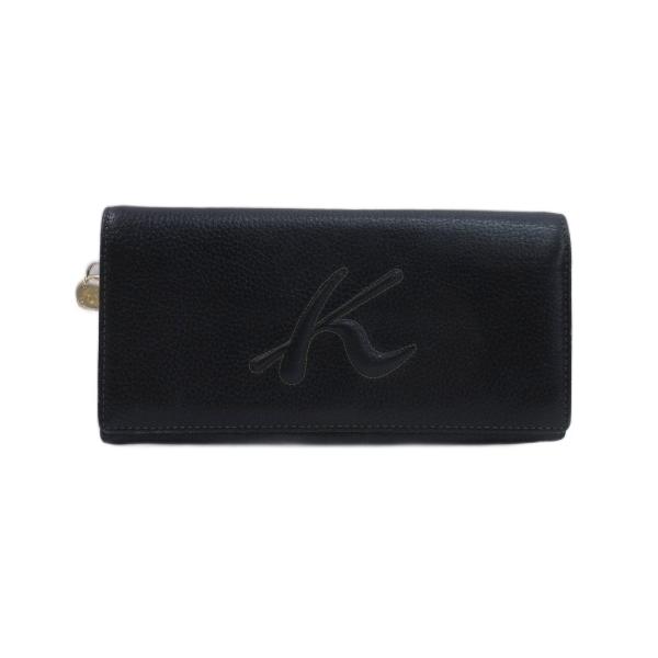 未使用 Kitamura キタムラ 長財布 ロングウォレット フラップ レザー Kitamura キタムラ 長財布 箱あり ブラック ロングウォレット