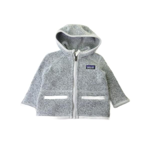 パタゴニア Patagonia ベビー 61180 ニット ジャケット グレー 3-6M ☆AA★ キッズ【ブランド】パタゴニア Patagonia【表記サイズ】3-6M【実寸サイズ】肩幅：24cm　身幅：28cm　着丈：29cm　袖丈：2...