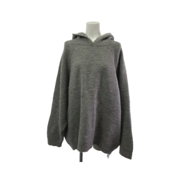 ZARA（ザラ） ニットパーカー プルオーバー グレー M レディース