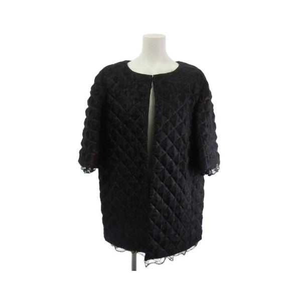 【中古】シャネル CHANEL P56852V43056 ジャケット キルティング 半袖 ココマーク 黒 ブラック 42  レディース CHANEL（シャネル） CHANEL P56852V43056 ジャケット キルティング