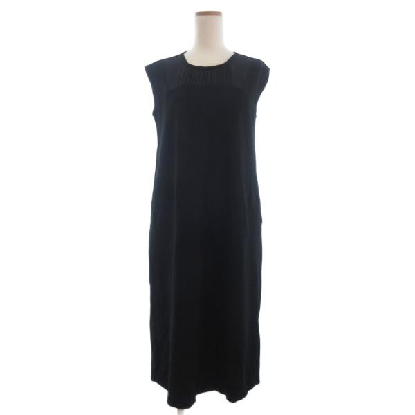 ソークロース So close 美品 ワンピース ノースリーブ 無地 膝丈 L 黒