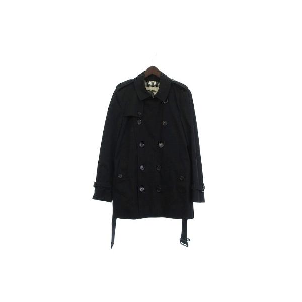 バーバリーロンドン トレンチコート チェック裏地 黒 38 【美品】 BURBERRY - バーバリー ロンドン BURBERRY LONDON コート トレンチ