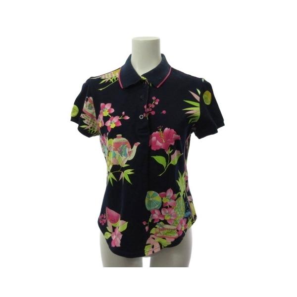 レオナールスポーツ LEONARD SPORT ポロシャツ 半袖 花柄 リゾート柄