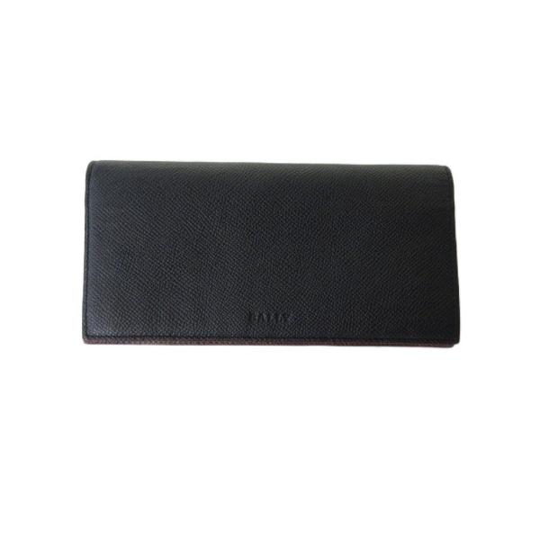 Bally（バリー） 美品 長財布 ウォレット レザー ブラック レッド 