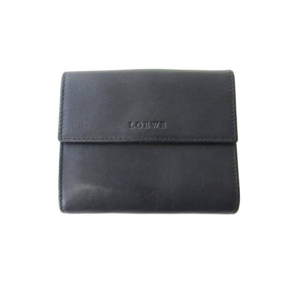 LOEWE（ロエベ） 財布 ウォレット レザー 2つ折り 黒 ブラック