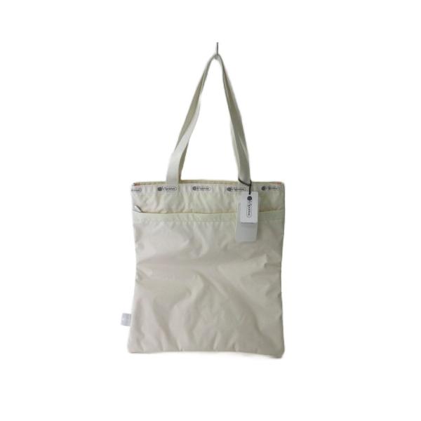 レスポートサック LesportSAC john masters organics ジョンマスターオーガニック タグ付き トートバッグ ナイロンバッグ オフホワイト ピ