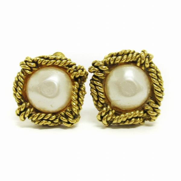 Chanel ゴールドパールイヤリング クリップ式 vectorpremium_002-902409260077