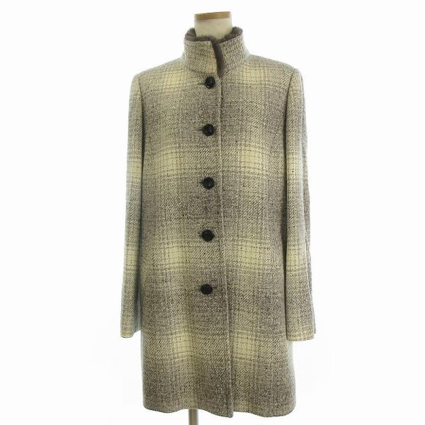 未使用品 レリアン Leilian タグ付き コート ツイード スタンドカラー
