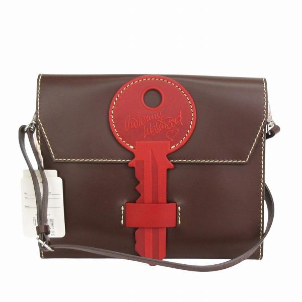 Vivienne Westwood バッグ 型押し 茶 レザー Vivienne Westwood 未使用品 ヴィヴィアンウエストウッド タグ