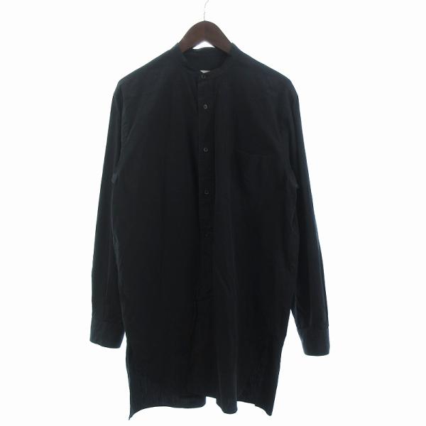 コモリ COMOLI 23AW バンドカラーシャツ 長袖 ロングスリーブ コットン
