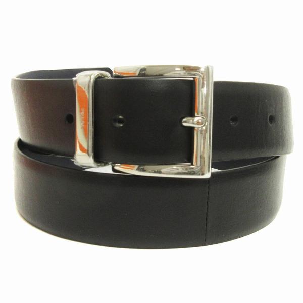 PRADA プラダ 美品 ベルト ハトメ 5穴 レザー 黒 ブラック 34 35