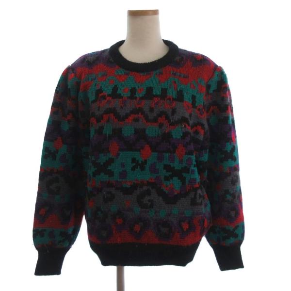 美品　イヴサンローラン　ブルー　長袖ニット　Mサイズ YVES SAINT LAURENT tricots イヴサンローラントリコット モヘヤ