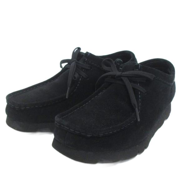 美品 クラークス UK6 ワラビー モカシン スエード レザー 本革 ブラック Clarks クラークス ORIGINALS 美品 ワラビー ブーツ モカシン