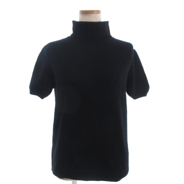 美品 バーバリーロンドン セーター ニット タートルネック ブラック 半袖 秋冬 バーバリー ロンドン BURBERRY LONDON タートルネック ニット セーター
