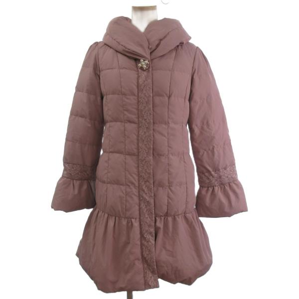 アンドラブ &LOVE ダウンコート ロング丈 装飾ボタン 514985 レース