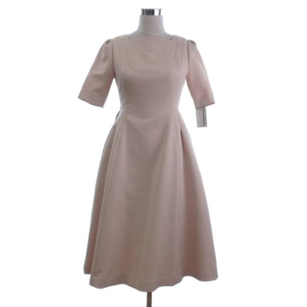 美品✨ セルフォード　トリプルクロスフレアワンピース 36 ネイビー　半袖 未使用品 セルフォード CELFORD タグ付き トリプルクロスフレア