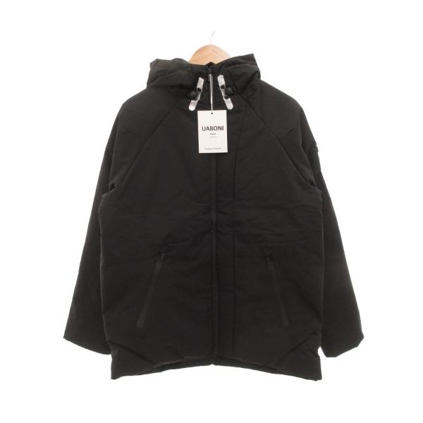 【中古】未使用品 ユアボニ UABONI タグ付き ダウンジャケット ジップアップ フード 50 黒 ブラック /GV メンズ 未使用品 ユアボニ UABONI タグ付き ダウンジャケット ジップアップ