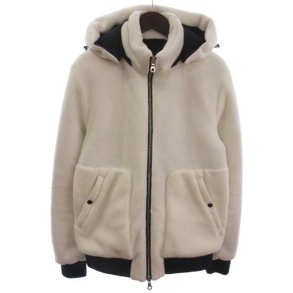 【中古】デュベティカ × ジャブスアルキヴィオ ELBA エルバ フリース ダウンパーカー ブルゾン フード 白 48 DUVETICA（デュベティカ） × ジャブスアルキヴィオ ELBA エルバ