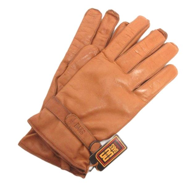 未使用品 ダックス DAKS タグ付き グローブ 手袋 ラムレザー ベルト 茶