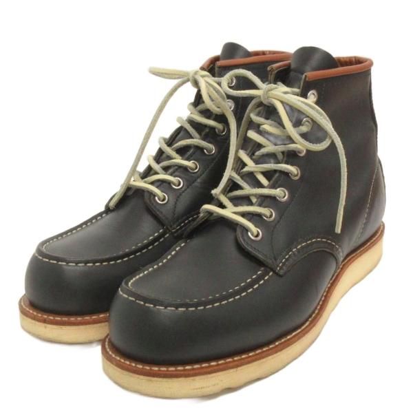 【中古】レッドウィング  モックトゥ ブーツ ショート レースアップ 8859 濃紺 ダークネイビー 8 ☆AA★ メンズ RED WING SHOES（レッドウィング） REDWING モックトゥ ブーツ