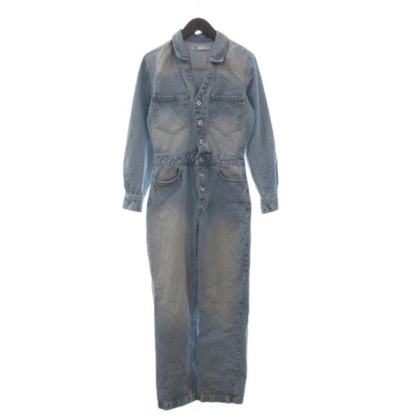 未使用　ZARA ザラ　オールインワン　つなぎ　ツナキ　ジャンプスーツ　黒　切替 美品 ZARA ザラ 両側紐あり ボタン付きジャンプスーツ オールインワン