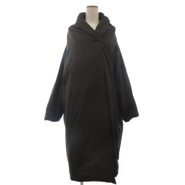 ミズイロインド mizuiro ind ダウンコート ロング丈 長袖 無地