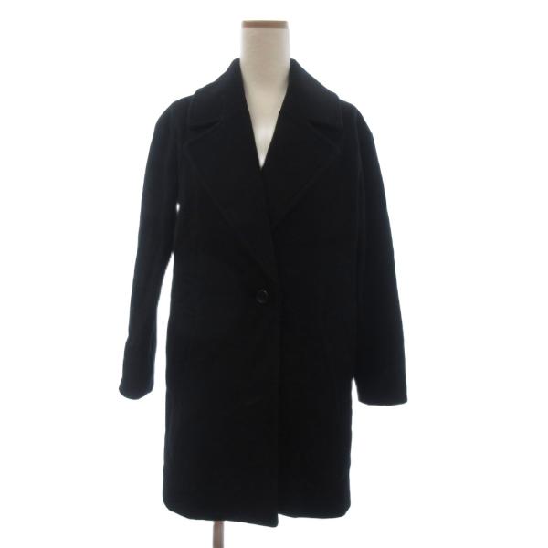 エストネーション ESTNATION コート ミドル丈 ウール 黒 ブラック 36