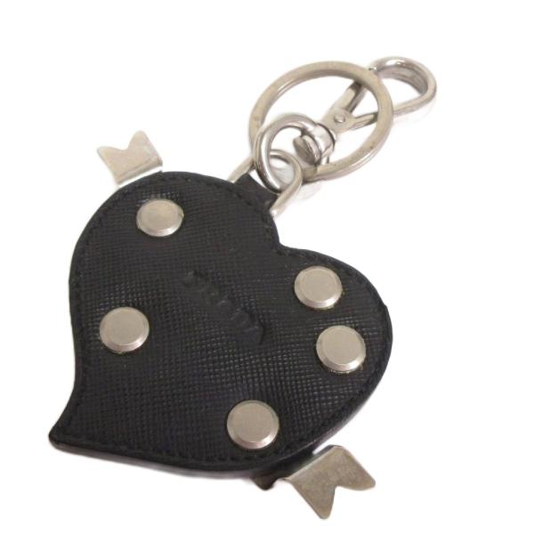 PRADA（プラダ） キーホルダー キーリング ハート サフィアーノレザー