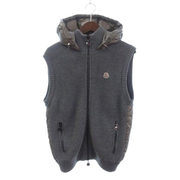 MONCLER（モンクレール） MAGLIONE TRICOT GILET ダウンベスト フード